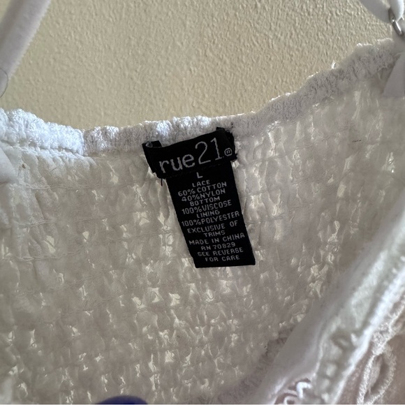 white Rue21 maxi dress with lace and straps - Picture 3 of 8